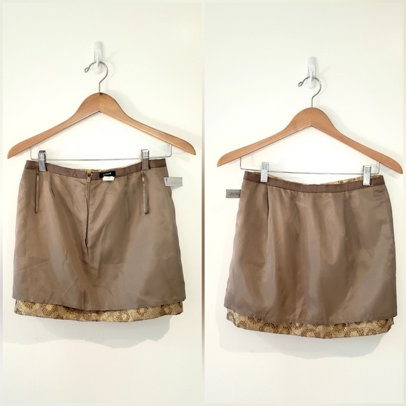 J. Crew Jacquard Metallic Goldenrod Mini Skirt - Picture 5 of 8